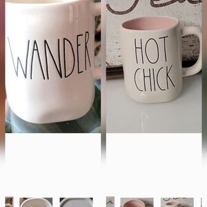 Res'd For Jaclynn Rae Dunn Wander and Hot Chick Pink Mug Set
